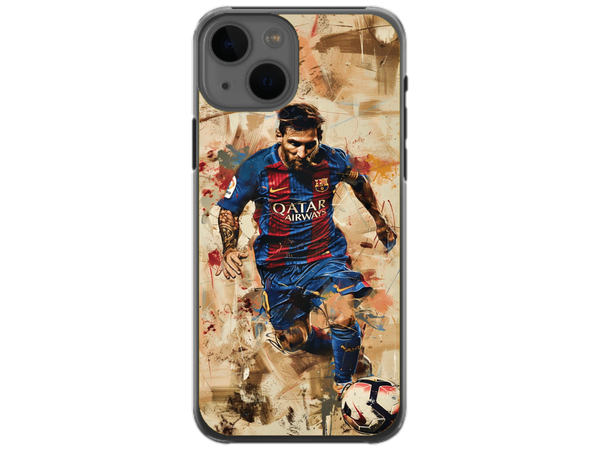 Husa Silicon HQCover compatibila cu Apple iPhone 13, model Messi v1, rezistenta la socuri si zgarieturi, SP1M00006