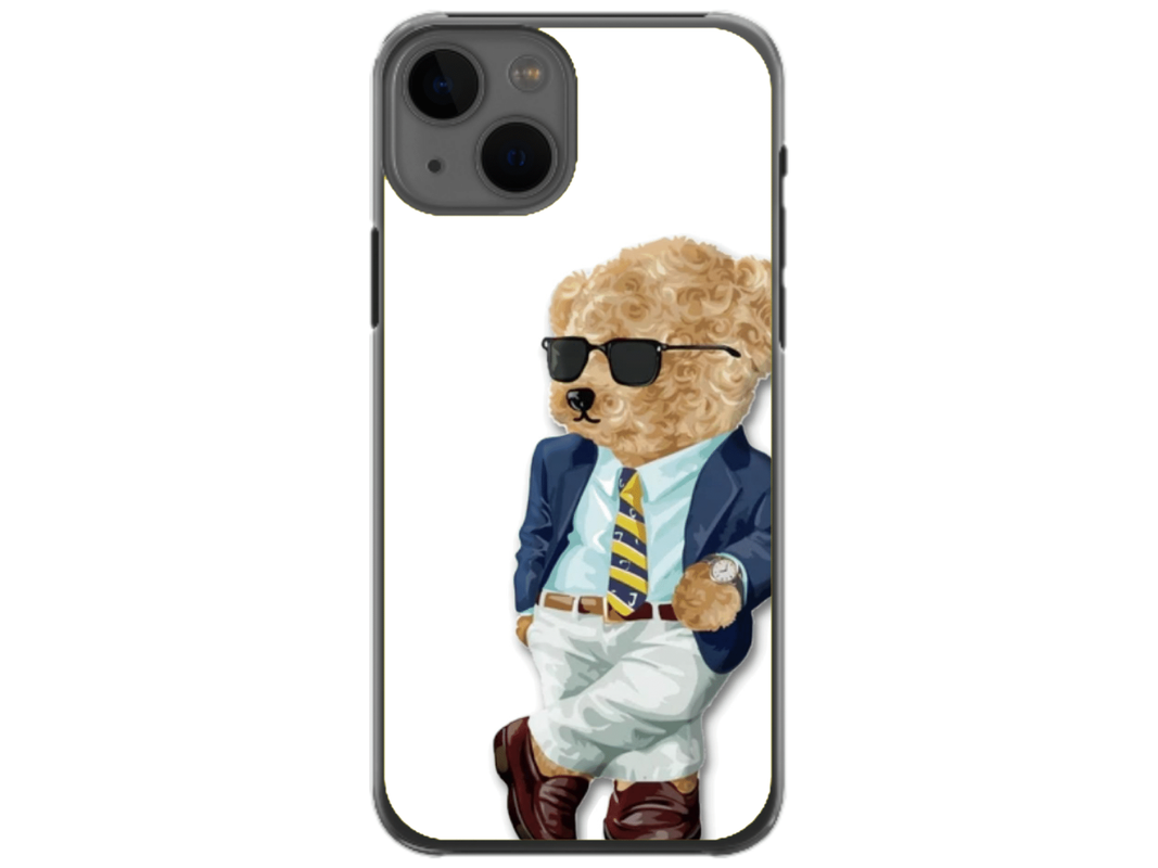 Husa Silicon HQCover compatibila cu Apple iPhone 13 Mini, model Urs Cool, rezistenta la socuri si zgarieturi, SP1M00012