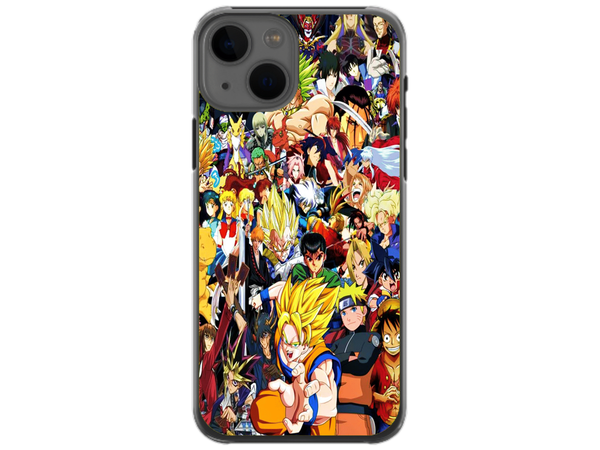 Husa Silicon HQCover compatibila cu Apple iPhone 13, model Anime v1, rezistenta la socuri si zgarieturi, SP1M00013