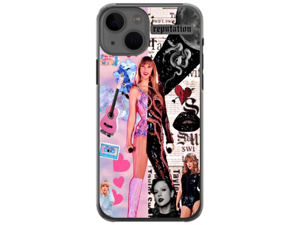 Husa Silicon HQCover compatibila cu Apple iPhone 13, model Taylor Swift v2, rezistenta la socuri si zgarieturi, SP1M00026