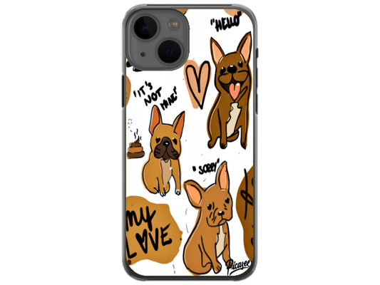 Husa Silicon HQCover compatibila cu Apple iPhone 15 Plus, model Dogs, rezistenta la socuri si zgarieturi, SP1M00042