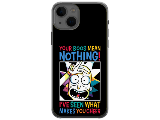 Husa Silicon HQCover compatibila cu Apple iPhone 15 Plus, model Rick and Morty, rezistenta la socuri si zgarieturi, SP1M00048