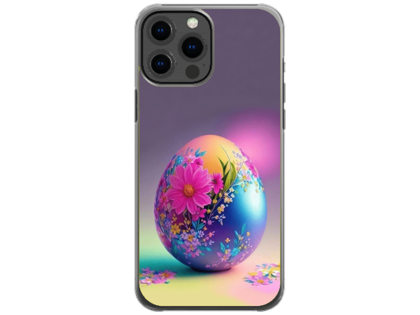 Husa Silicon HQCover compatibila cu Apple iPhone 13 Pro Max, model Easter Egg, rezistenta la socuri si zgarieturi, SP1M00002