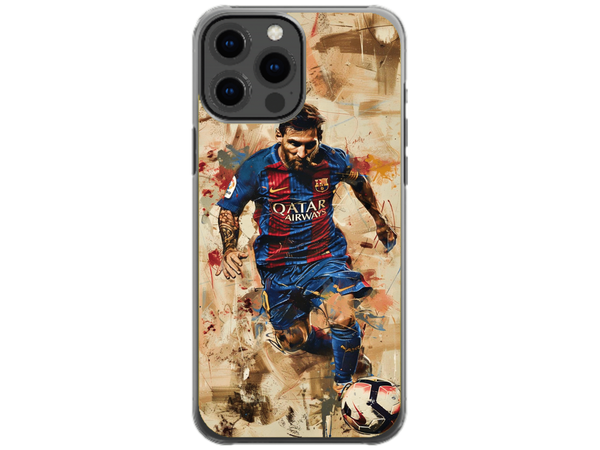 Husa Silicon HQCover compatibila cu Apple iPhone 13 Pro Max, model Messi v1, rezistenta la socuri si zgarieturi, SP1M00006