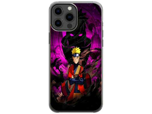 Husa Silicon HQCover compatibila cu Apple iPhone 15 Pro, model Naruto v2, rezistenta la socuri si zgarieturi, SP1M00047
