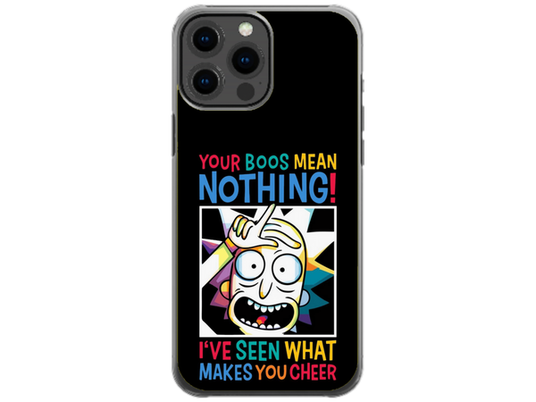 Husa Silicon HQCover compatibila cu Apple iPhone 13 Pro Max, model Rick and Morty, rezistenta la socuri si zgarieturi, SP1M00048