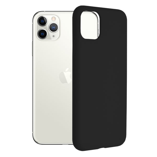 Husa de protectie Techsuit Soft Edge Silicone compatibila cu Apple iPhone 11 Pro Max, acoperire spate, negru