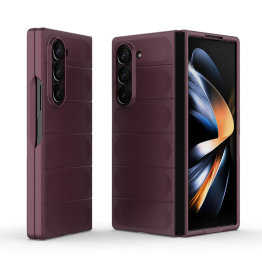 Husa de protectie Techsuit Magic Shield compatibila cu Samsung Galaxy Z Fold6, acoperire spate, visiniu