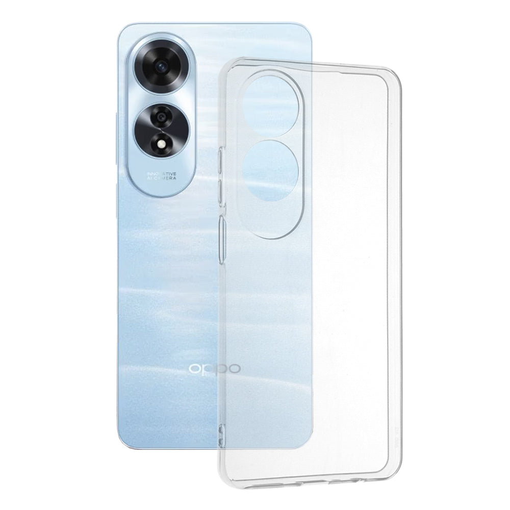 Husa de protectie Techsuit Clear Silicone compatibila cu Oppo A60, acoperire spate, transparent