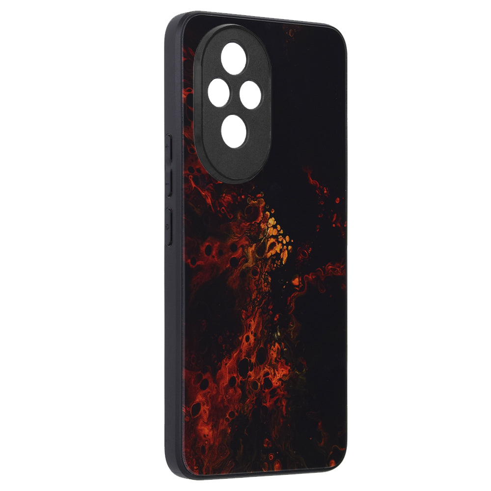 Husa de protectie Techsuit Glaze Series compatibila cu Honor 200, acoperire spate, Red Nebula