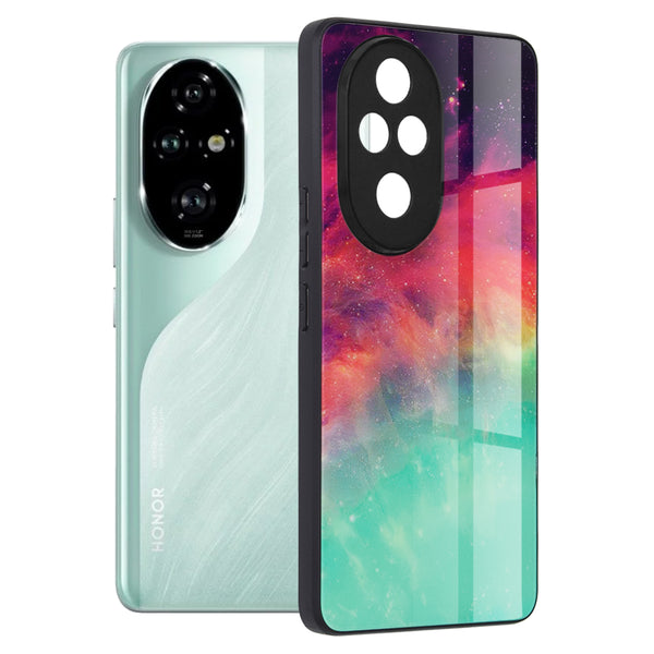 Husa de protectie Techsuit Glaze Series compatibila cu Honor 200 Pro, acoperire spate, Fiery Ocean