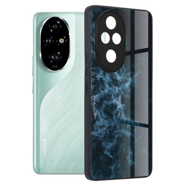 Husa de protectie Techsuit Glaze Series compatibila cu Honor 200 Pro, acoperire spate, Blue Nebula