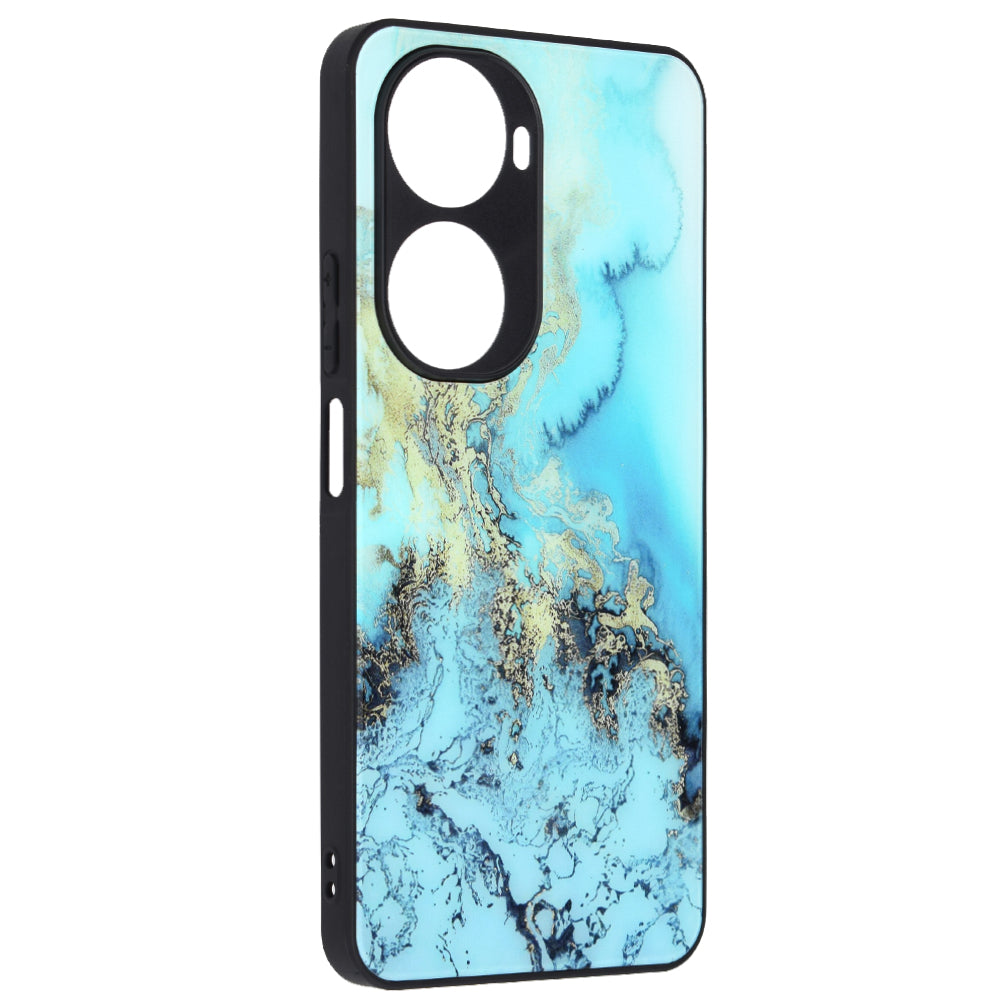 Husa de protectie Techsuit Glaze Series compatibila cu Huawei nova 12s, acoperire spate, Blue Ocean