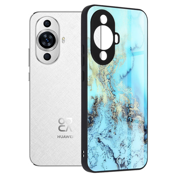 Husa de protectie Techsuit Glaze Series compatibila cu Huawei nova 11, acoperire spate, Blue Ocean