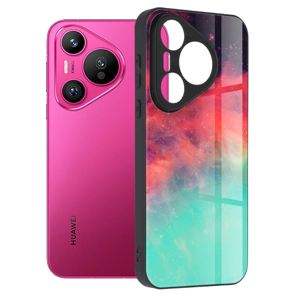 Husa de protectie Techsuit Glaze Series compatibila cu Huawei Pura 70, acoperire spate, Fiery Ocean