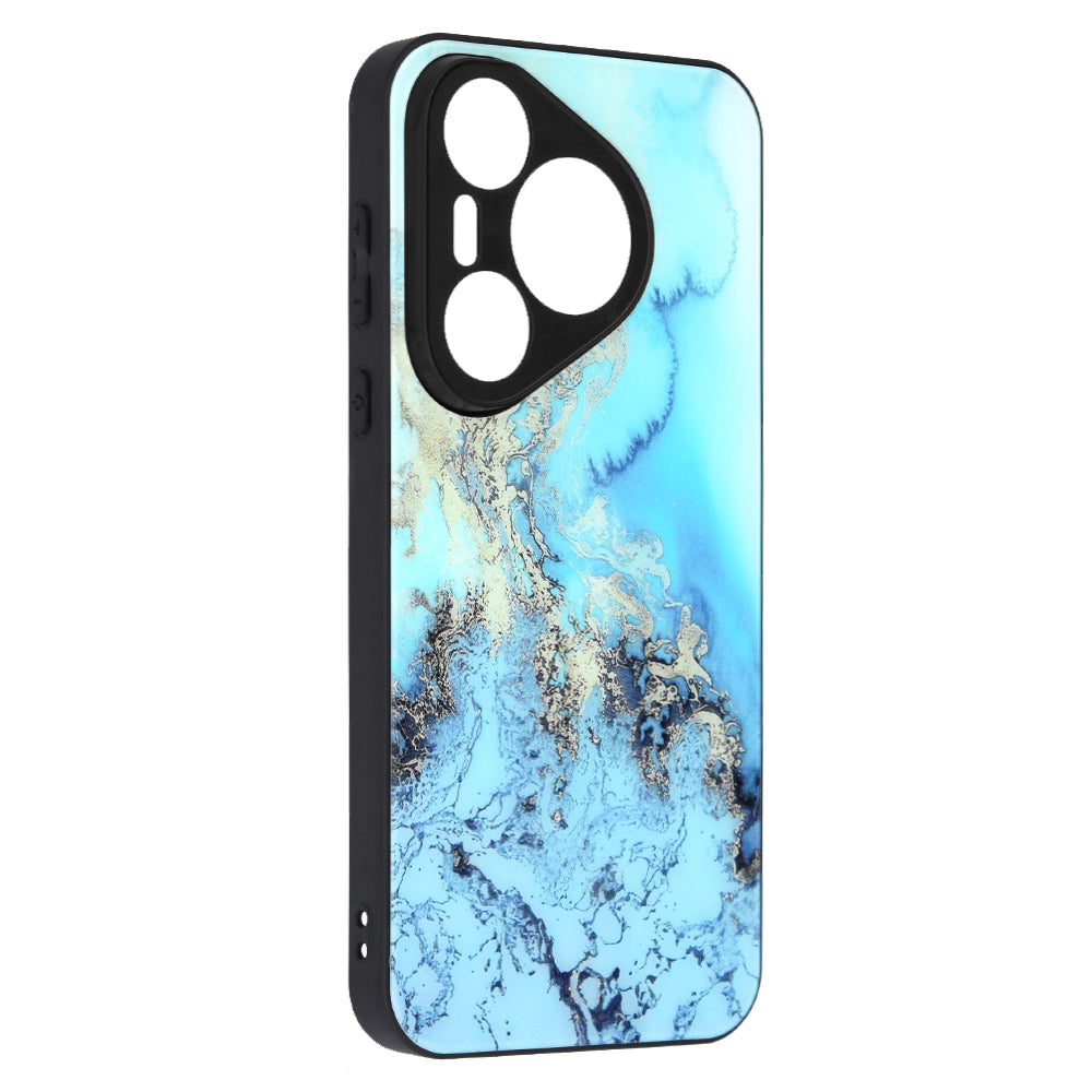Husa de protectie Techsuit Glaze Series compatibila cu Huawei Pura 70, acoperire spate, Blue Ocean