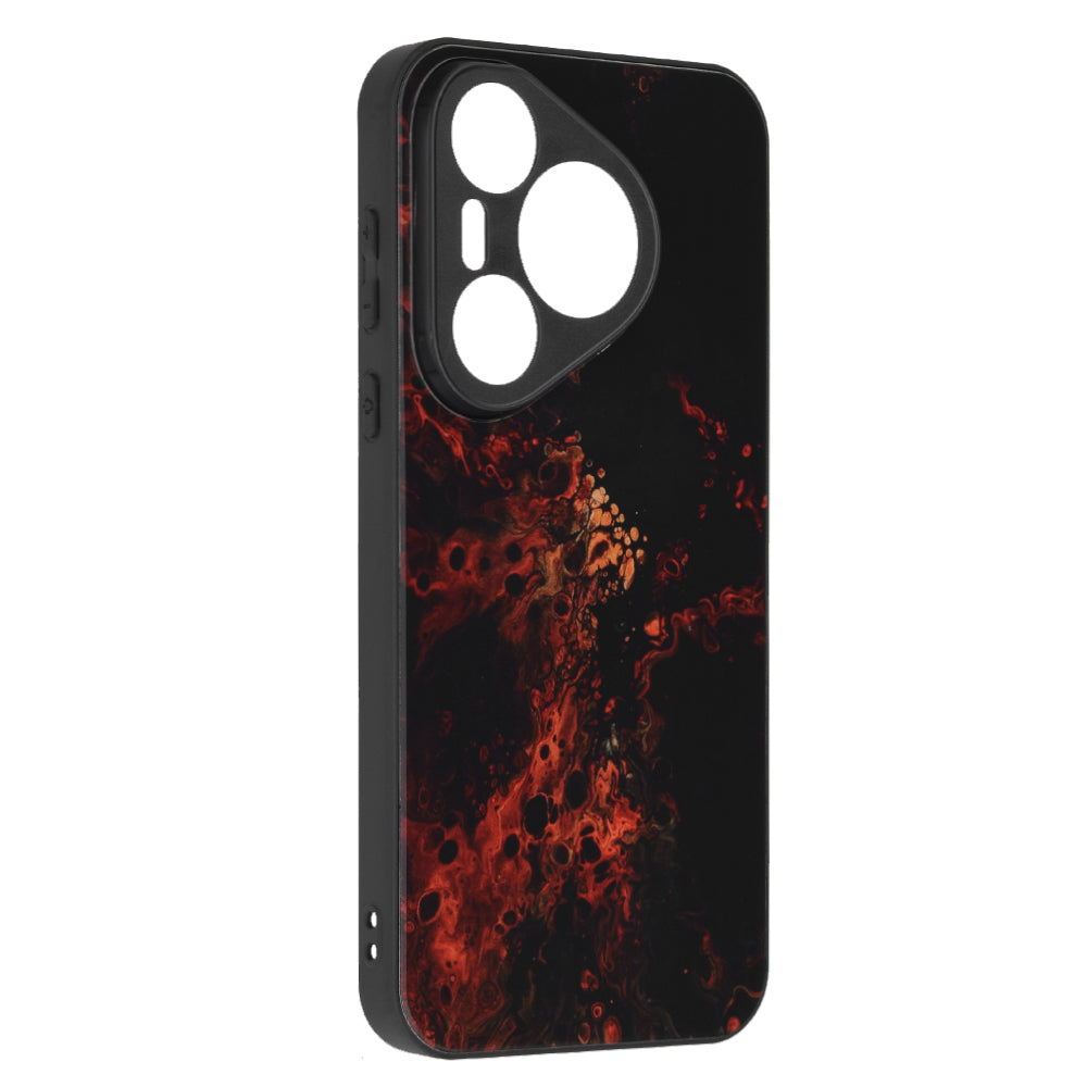Husa de protectie Techsuit Glaze Series compatibila cu Huawei Pura 70, acoperire spate, Red Nebula