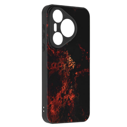 Husa de protectie Techsuit Glaze Series compatibila cu Huawei Pura 70, acoperire spate, Red Nebula
