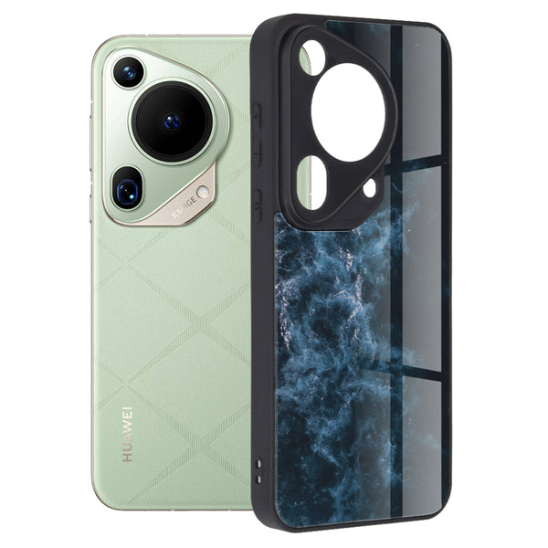 Husa de protectie Techsuit Glaze Series compatibila cu Huawei Pura 70 Ultra, acoperire spate, Blue Nebula