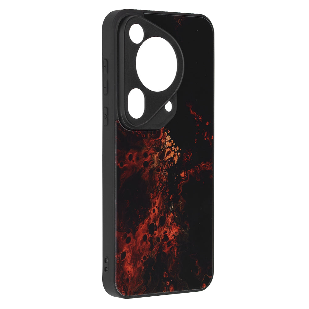 Husa de protectie Techsuit Glaze Series compatibila cu Huawei Pura 70 Ultra, acoperire spate, Red Nebula