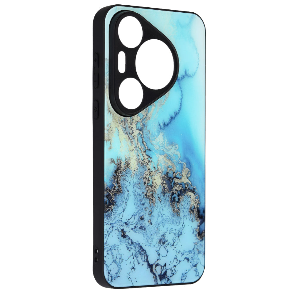 Husa de protectie Techsuit Glaze Series compatibila cu Huawei Pura 70 Pro, acoperire spate, Blue Ocean