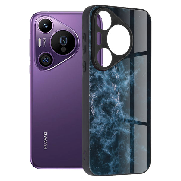 Husa de protectie Techsuit Glaze Series compatibila cu Huawei Pura 70 Pro, acoperire spate, Blue Nebula