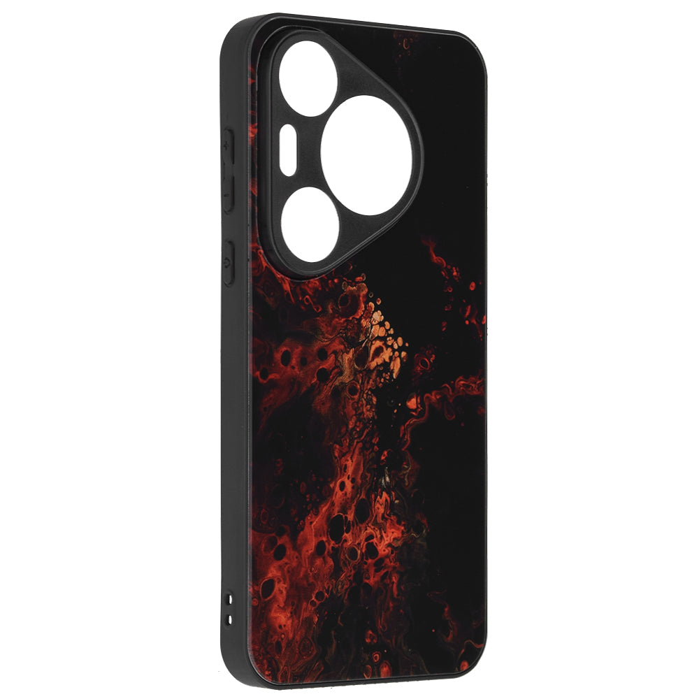 Husa de protectie Techsuit Glaze Series compatibila cu Huawei Pura 70 Pro, acoperire spate, Red Nebula