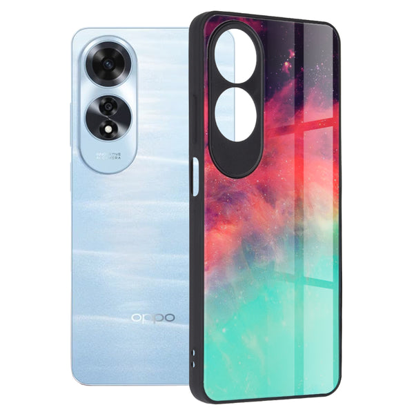 Husa de protectie Techsuit Glaze Series compatibila cu Oppo A60, acoperire spate, Fiery Ocean