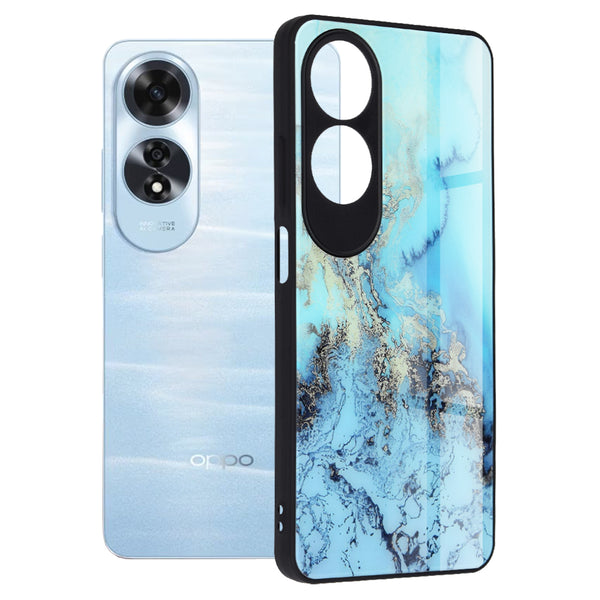 Husa de protectie Techsuit Glaze Series compatibila cu Oppo A60, acoperire spate, Blue Ocean