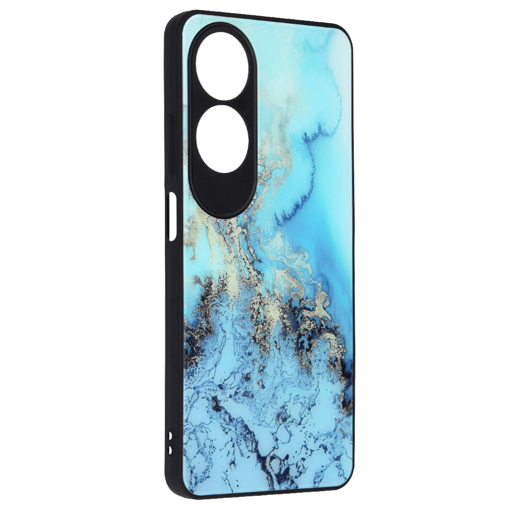 Husa de protectie Techsuit Glaze Series compatibila cu Oppo A60, acoperire spate, Blue Nebula
