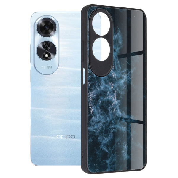 Husa de protectie Techsuit Glaze Series compatibila cu Oppo A60, acoperire spate, Blue Nebula