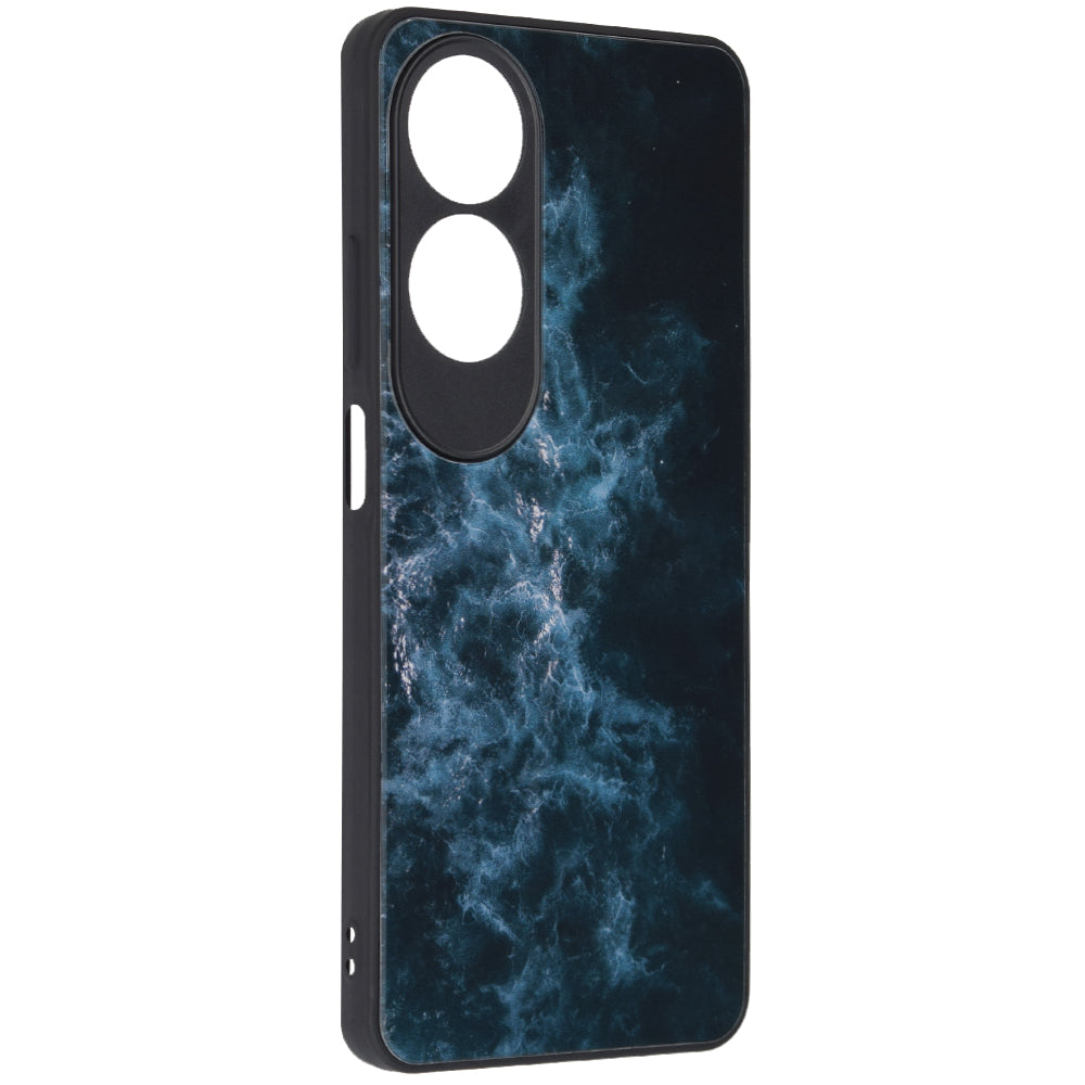 Husa de protectie Techsuit Glaze Series compatibila cu Oppo A58 5G, acoperire spate, Red Nebula