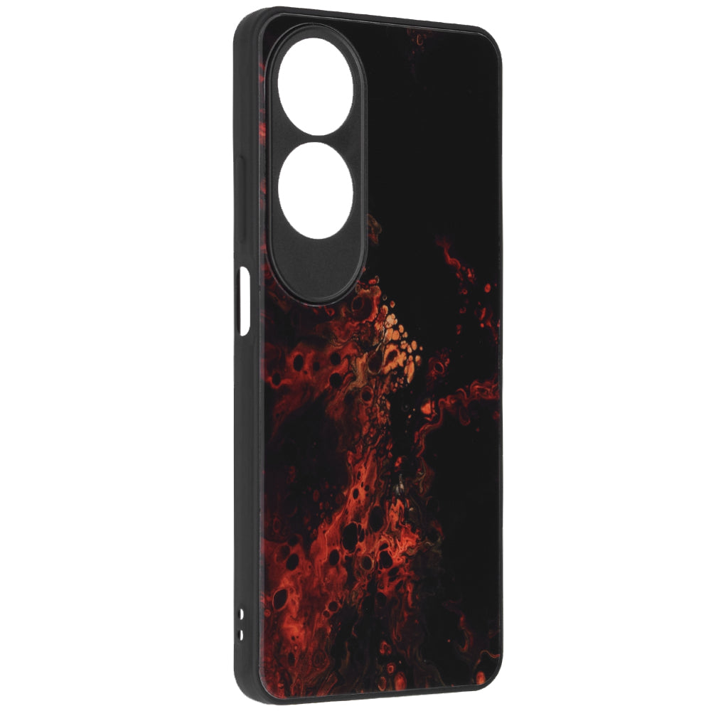 Husa de protectie Techsuit Glaze Series compatibila cu Oppo A60, acoperire spate, Fiery Ocean
