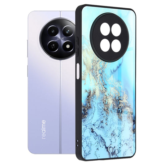 Husa de protectie Techsuit Glaze Series compatibila cu Realme 12x, acoperire spate, Blue Ocean