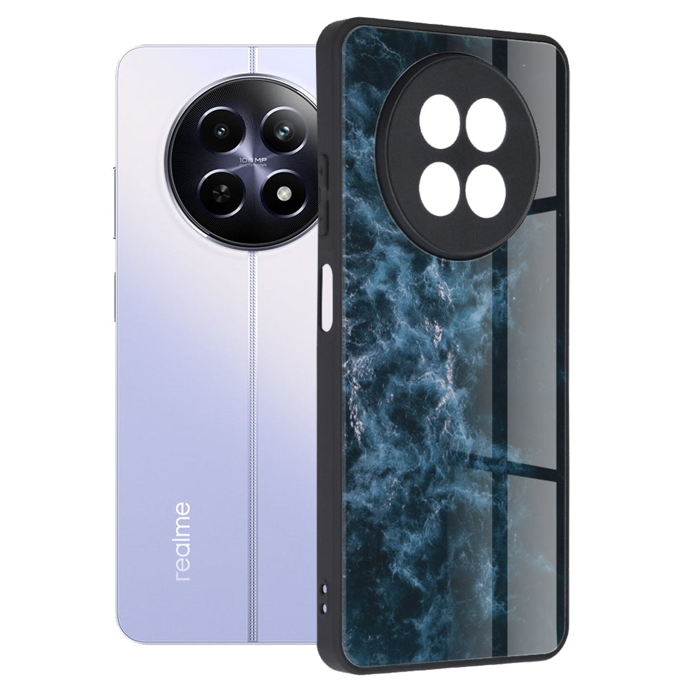 Husa de protectie Techsuit Glaze Series compatibila cu Realme 12x, acoperire spate, Blue Nebula