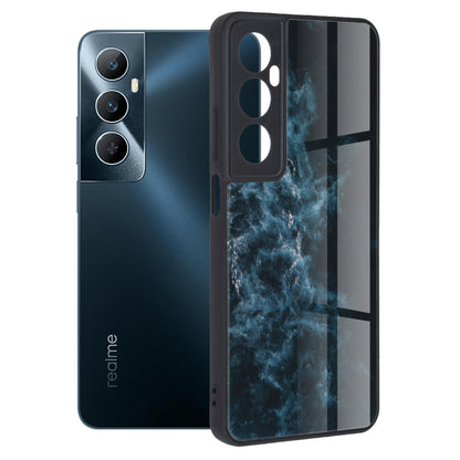 Husa de protectie Techsuit Glaze Series compatibila cu Realme C65, acoperire spate, Blue Nebula