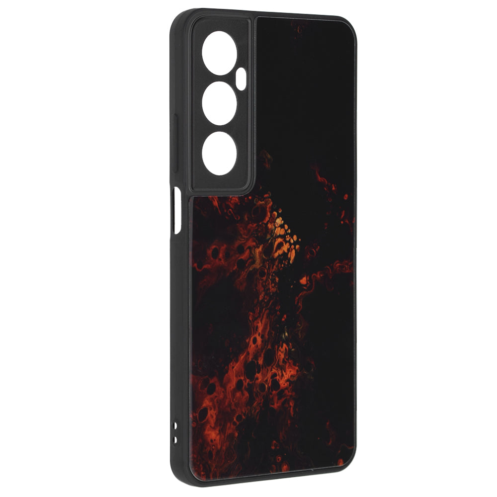 Husa de protectie Techsuit Glaze Series compatibila cu Realme C65, acoperire spate, Red Nebula