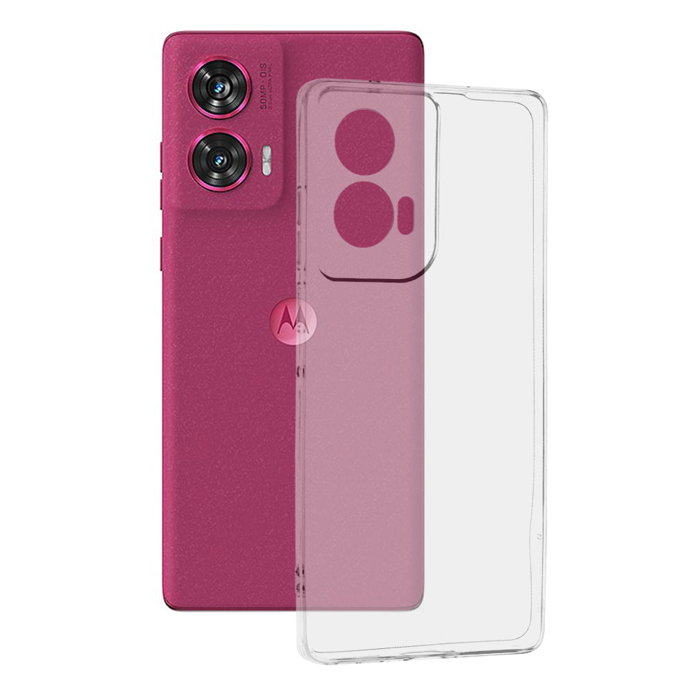 Husa de protectie Techsuit Clear Silicone compatibila cu Motorola Edge 50 Fusion, acoperire spate, transparent