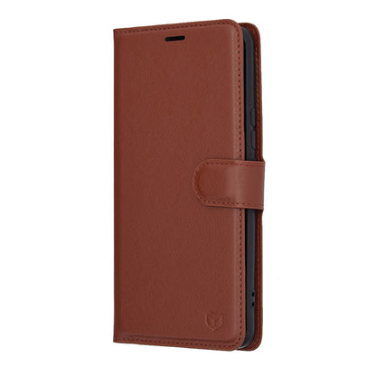 Husa de protectie Techsuit Leather Folio compatibila cu Honor 90, acoperire spate, maro