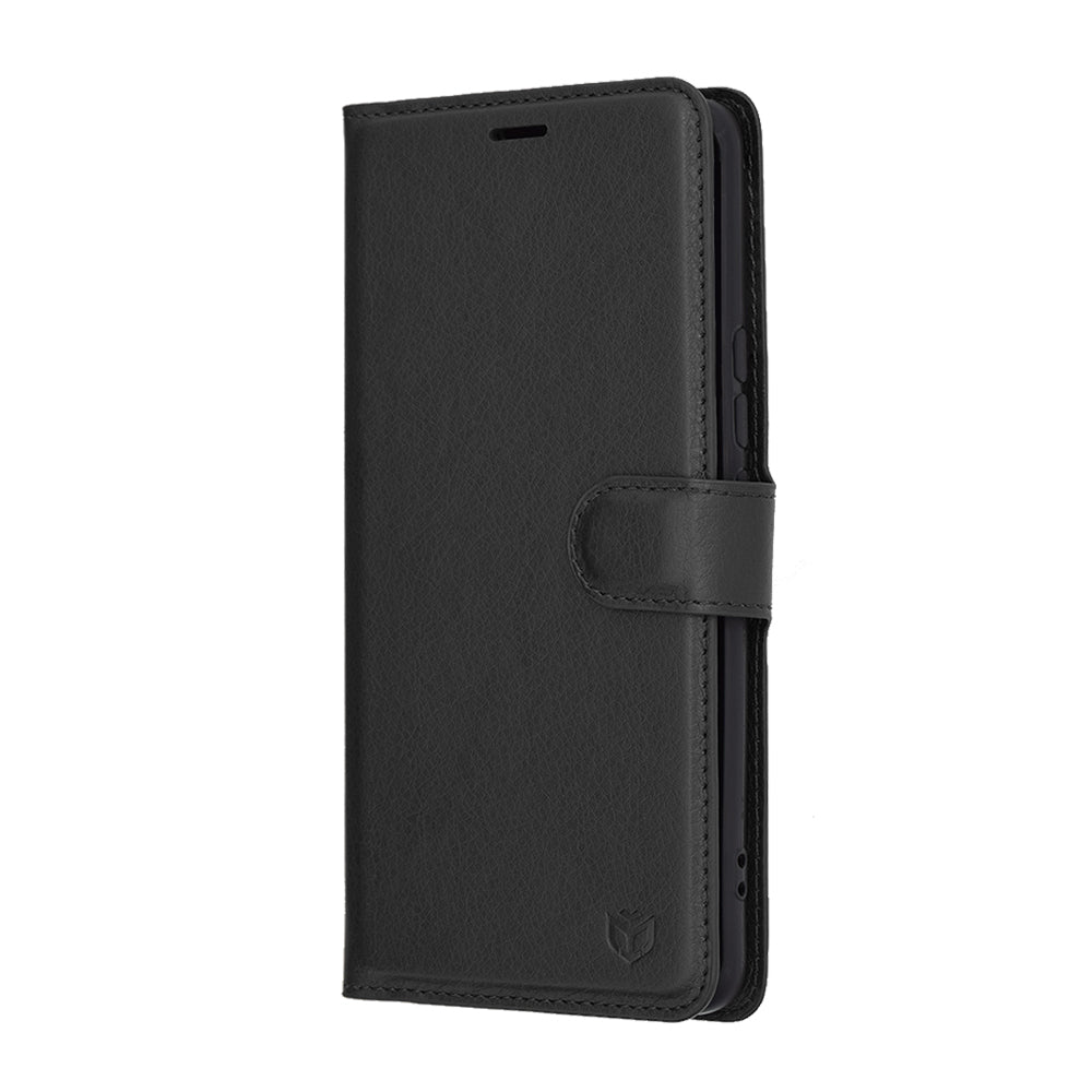 Husa de protectie Techsuit Leather Folio compatibila cu Honor 90, acoperire spate, negru
