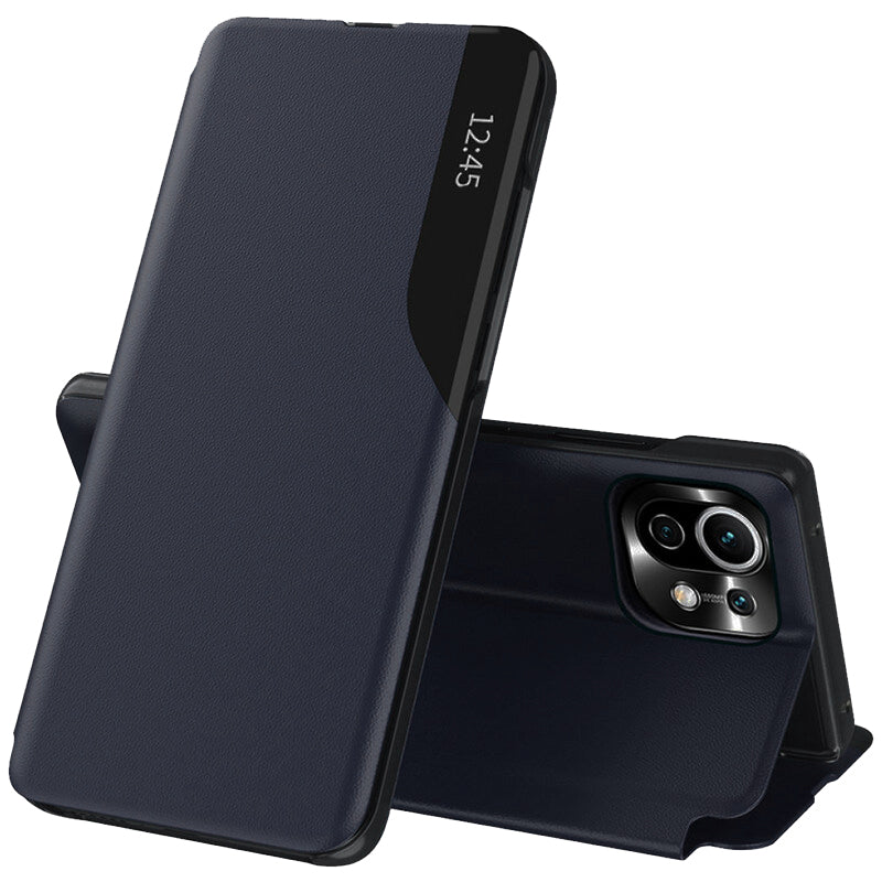 Husa de protectie Techsuit eFold Series compatibila cu Xiaomi Mi 11, acoperire spate, albastru