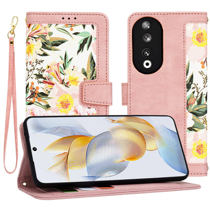 Husa de protectie Techsuit FlipCraft compatibila cu Honor 90, acoperire spate, roz
