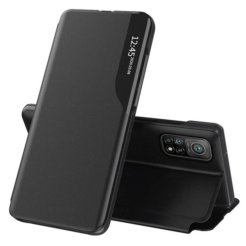 Husa de protectie Techsuit eFold Series compatibila cu Xiaomi Mi 10T Pro 5G, acoperire spate, negru
