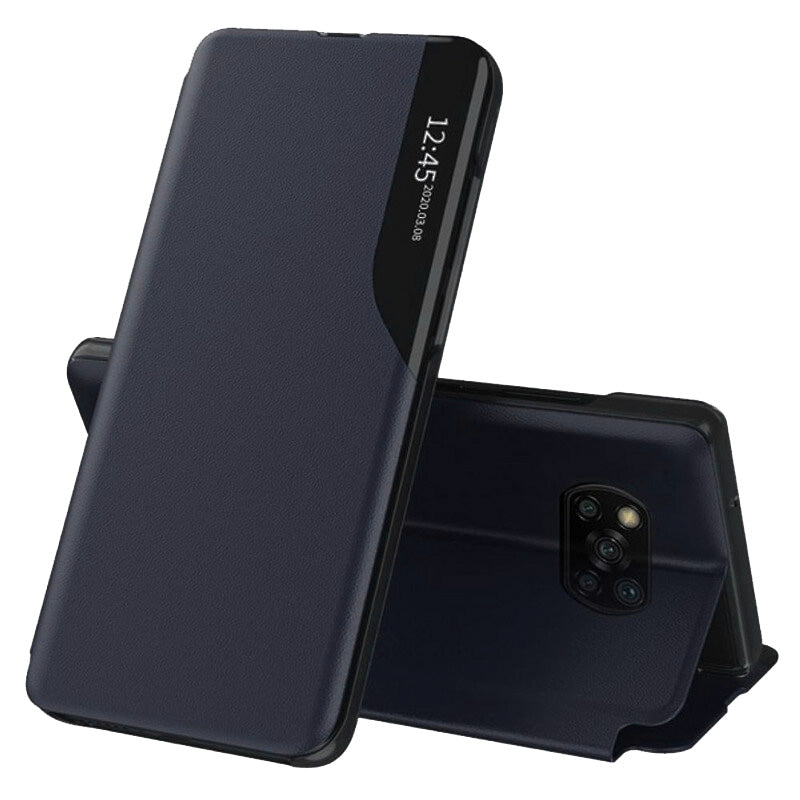 Husa de protectie Techsuit eFold Series compatibila cu Xiaomi Poco X3, acoperire spate, albastru
