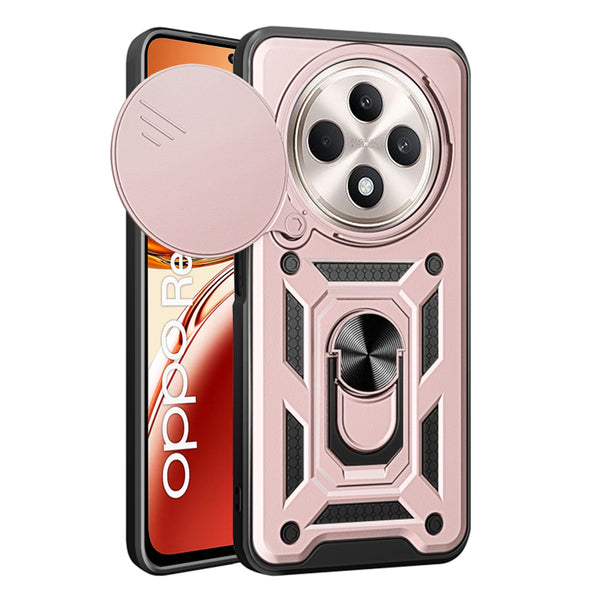 Husa de protectie Techsuit CamShield Series compatibila cu Oppo Reno12 F, acoperire spate, rose gold