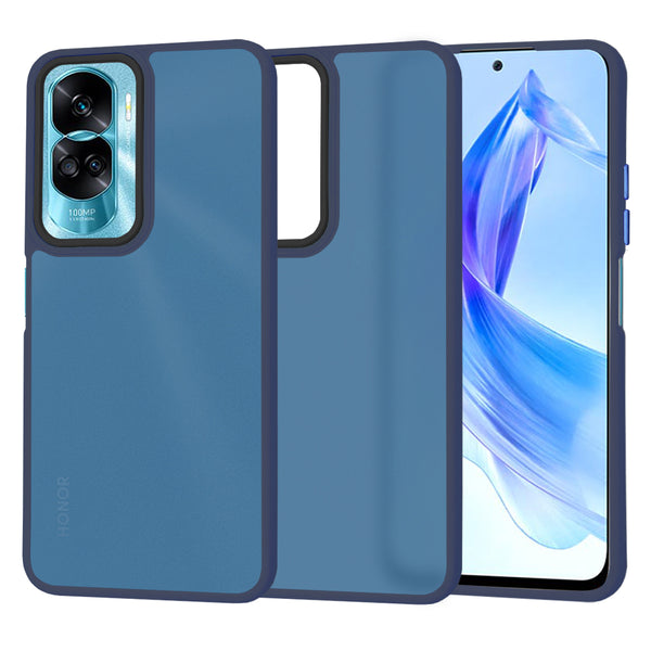 Husa de protectie Techsuit HaloFrost Series compatibila cu Honor 90 Lite , acoperire spate, albastru inchis