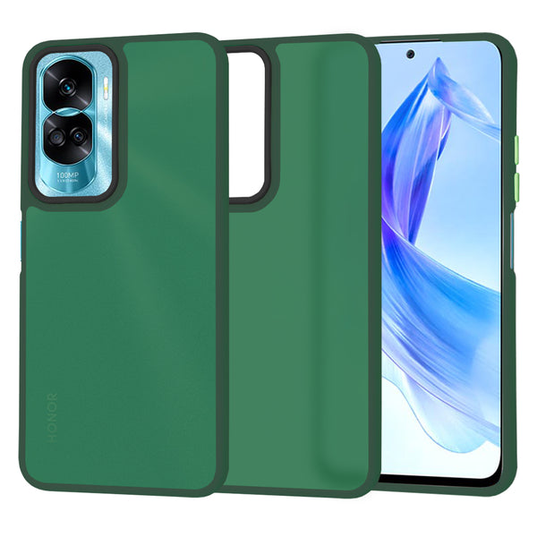 Husa de protectie Techsuit HaloFrost Series compatibila cu Honor 90 Lite , acoperire spate, verde inchis