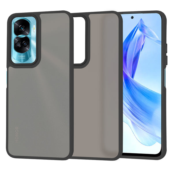 Husa de protectie Techsuit HaloFrost Series compatibila cu Honor 90 Lite , acoperire spate, negru