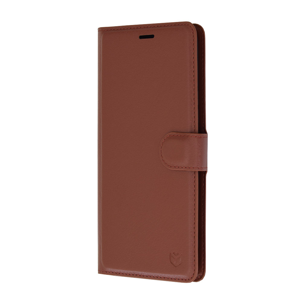 Husa de protectie Techsuit Leather Folio compatibila cu Honor 200, acoperire spate, maro