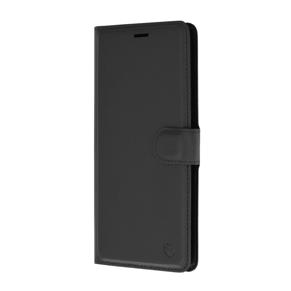Husa de protectie Techsuit Leather Folio compatibila cu Honor 200, acoperire spate, negru